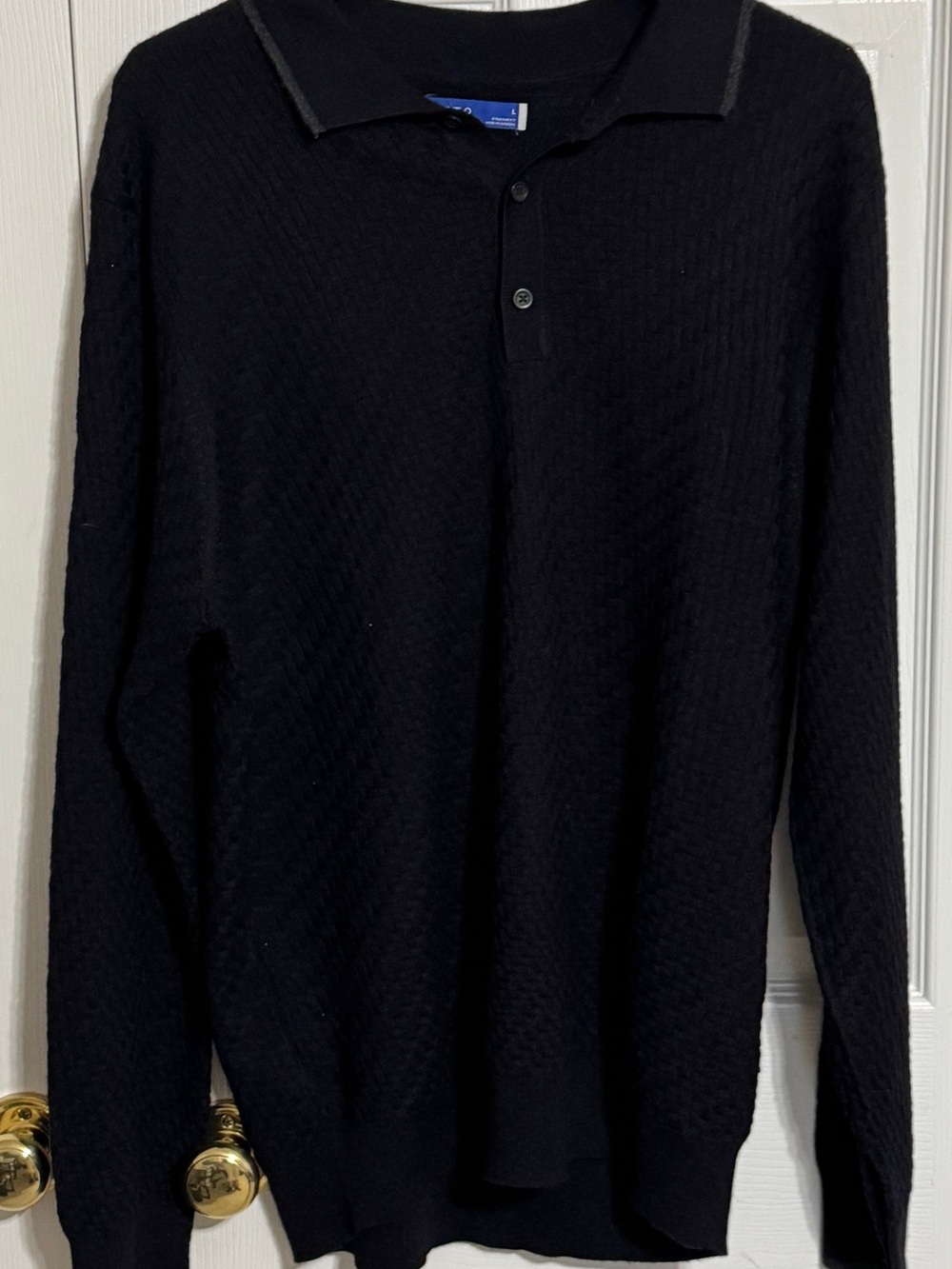 NWOT Apt. 9 Black Knit Polo Sweater